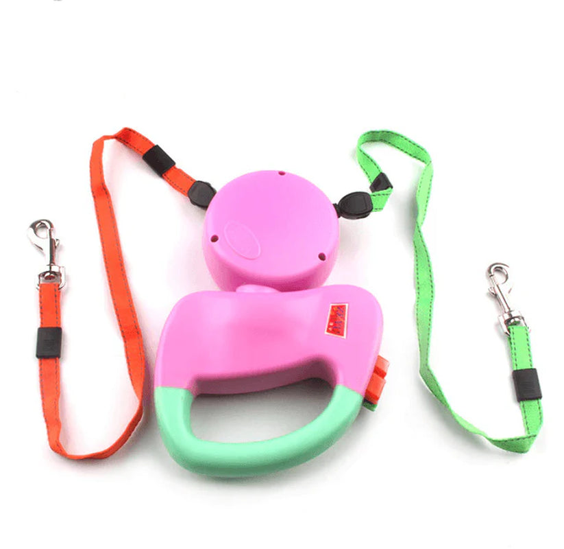 Ultimate Freedom Retractable Dual Pet Dog Walking Leash