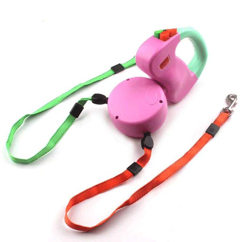 Ultimate Freedom Retractable Dual Pet Dog Walking Leash