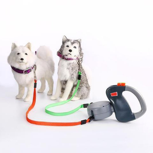 Ultimate Freedom Retractable Dual Pet Dog Walking Leash